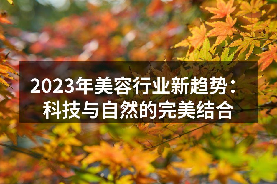 2023年美容行业新趋势：科技与自然的完